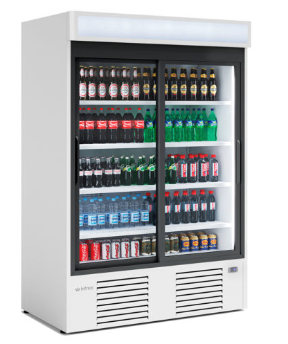 Expositor refrigerado vertical ERC Series. Puertas correderas