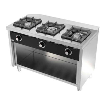 C3F600E Cocina 3 Fuegos A Gas Con Mueble Serie 600