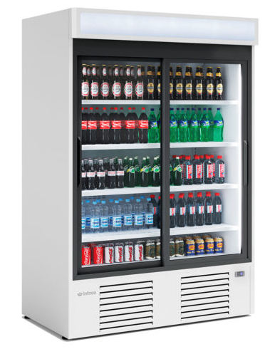 Expositor refrigerado vertical ERC Series. Puertas correderas