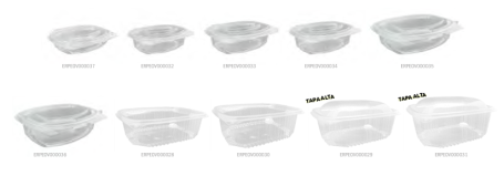 Envases Ovalados rPET con tapa bisagra Envases Ovalados rPET con tapa bisagra