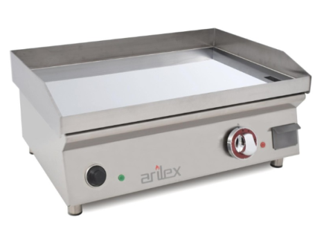60PECN Plancha eléctrica 60 cm ARILEX en acero de 15 mm con baño de cromo