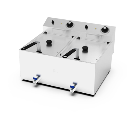 FD10L10LC Freidora eléctrica doble 10L+10L serie económica. con grifo