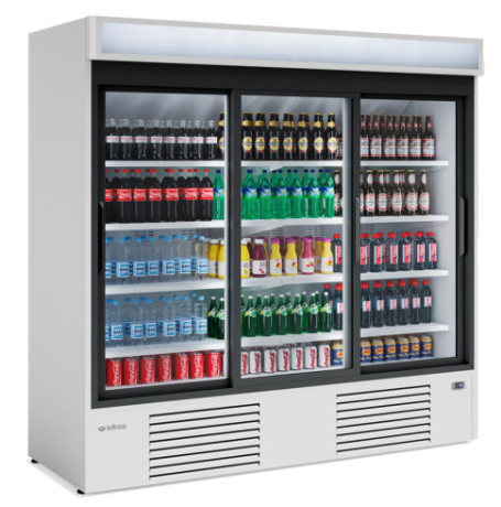 Expositor refrigerado vertical ERC Series. Puertas correderas