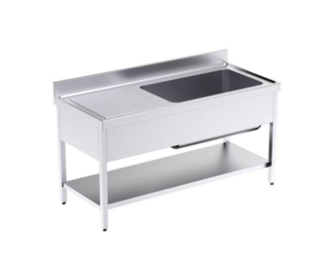 Bastidor con fregadero gran capacidad 1600x700 I y estante
