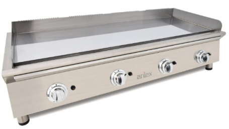 130FRYGCN Frytops a gas 130 cm ARILEX acero de 15 mm con baño de cromo duro Línea 600
